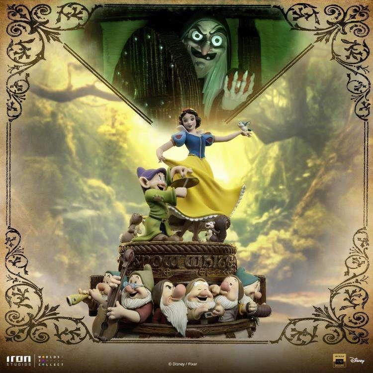 Snow White and the Seven Dwarfs Estatua 1/10 Art Scale Snow White and Dopey Deluxe Edition 21 cm by IRON STUDIOS