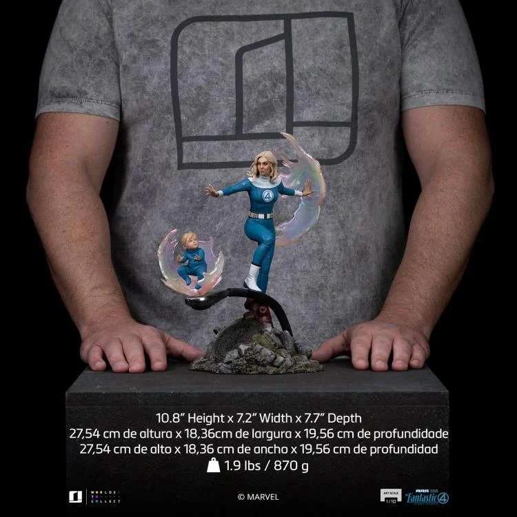 Fantastic Four Estatua 1/10 Art Scale Invisible Woman and Franklin 28 cm by IRON STUDIOS