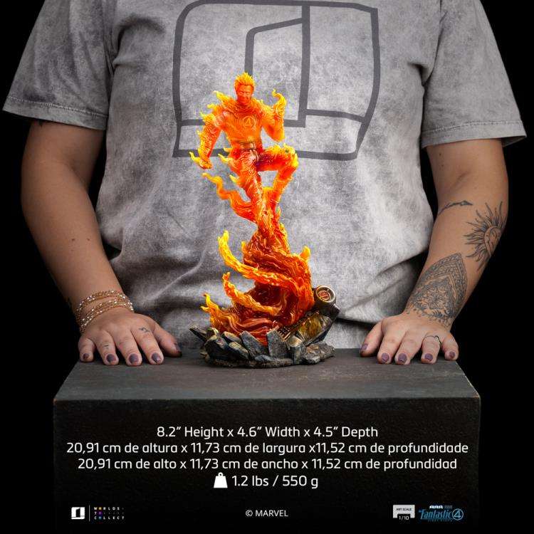 Fantastic Four Estatua 1/10 Art Scale Human Torch 30 cm