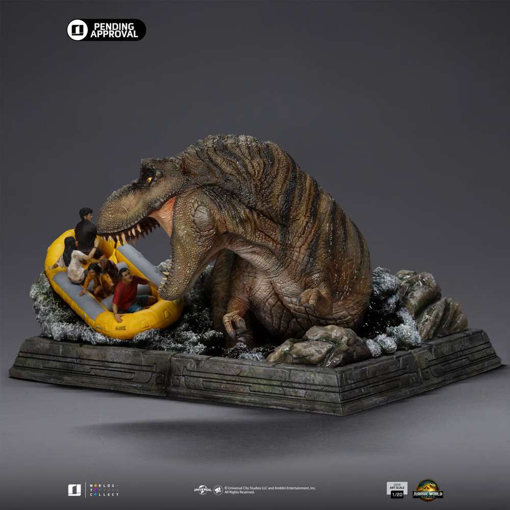 Jurassic World: Rebirth Estatua 1/20 Demi Art Scale T-Rex River Attack 22 cm