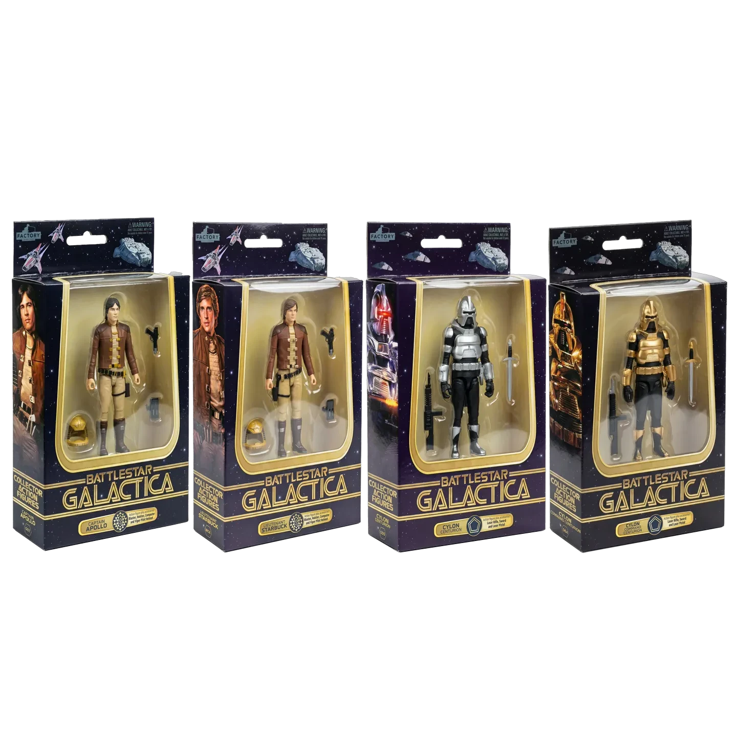 Battlestar Galactica 3.75 Inch Wave 1 Action Figure Set by FACTORY ENTERTAINMENT