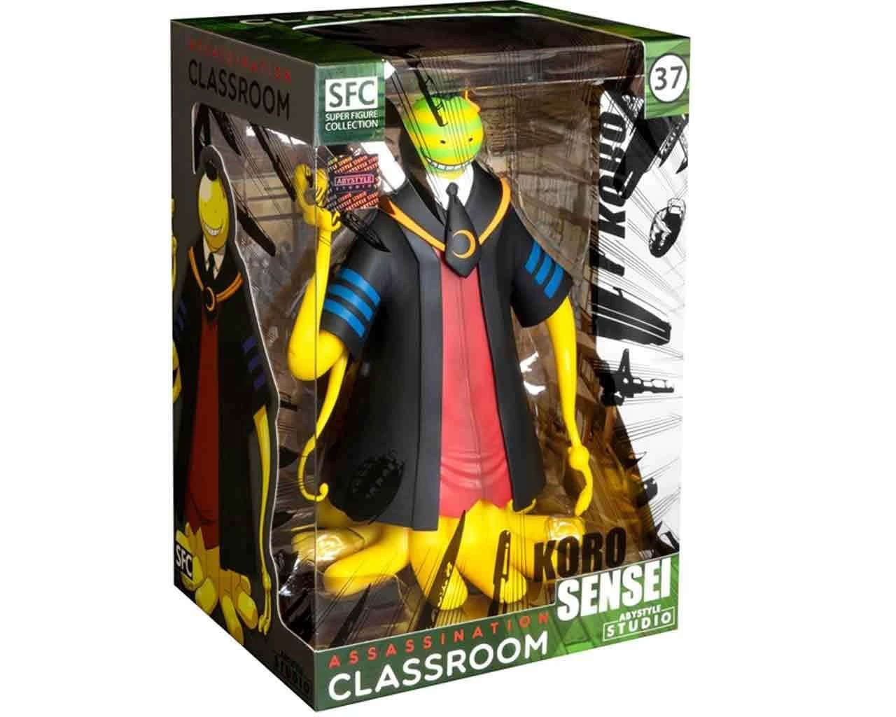 Assassination Classroom: Koro Sensei yellow and green striped Super Figure Collection 1:10 PVC Statue 20cm (Copia) by Abystyle studio