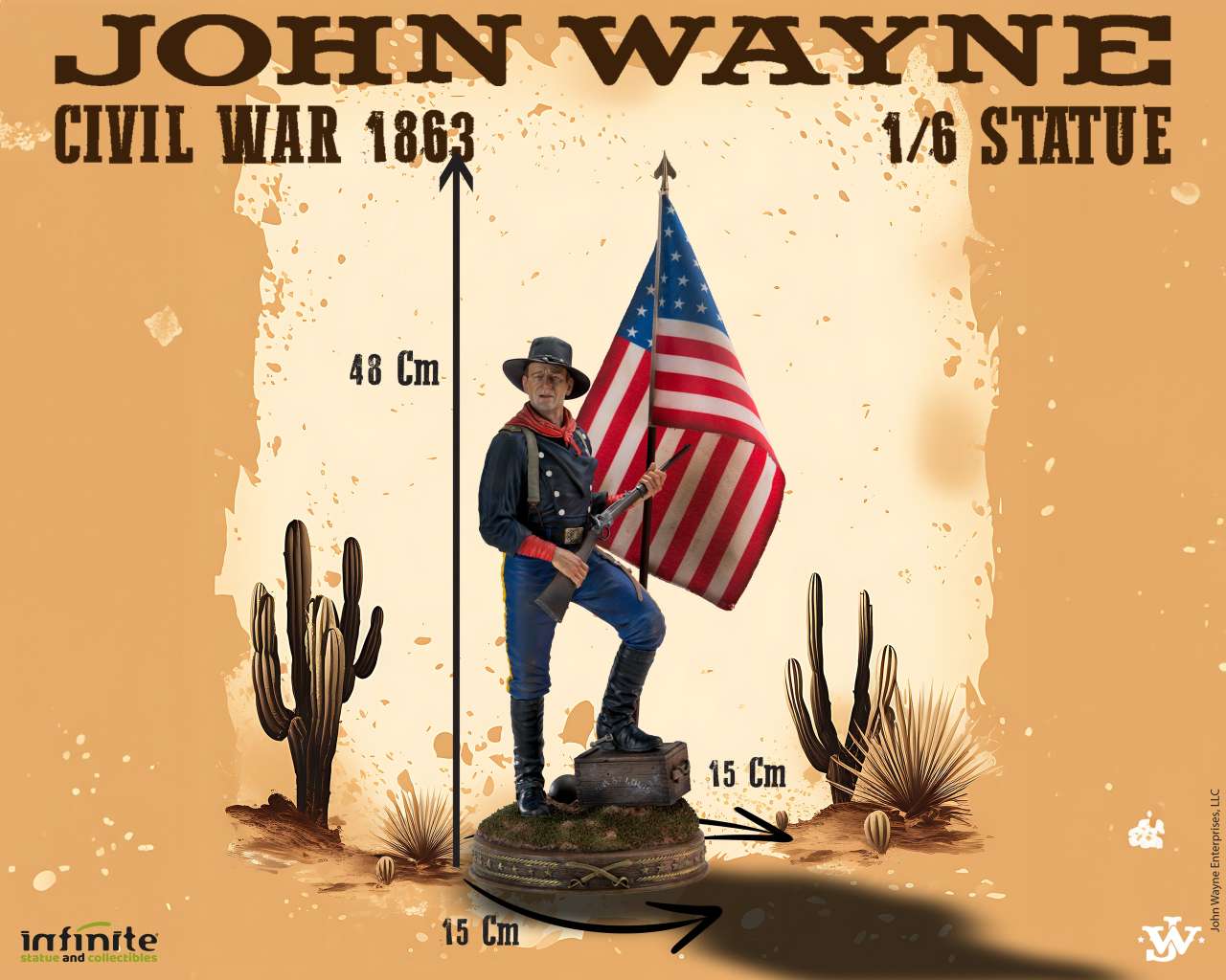 John Wayne Civil War 1863 1/6 Statue