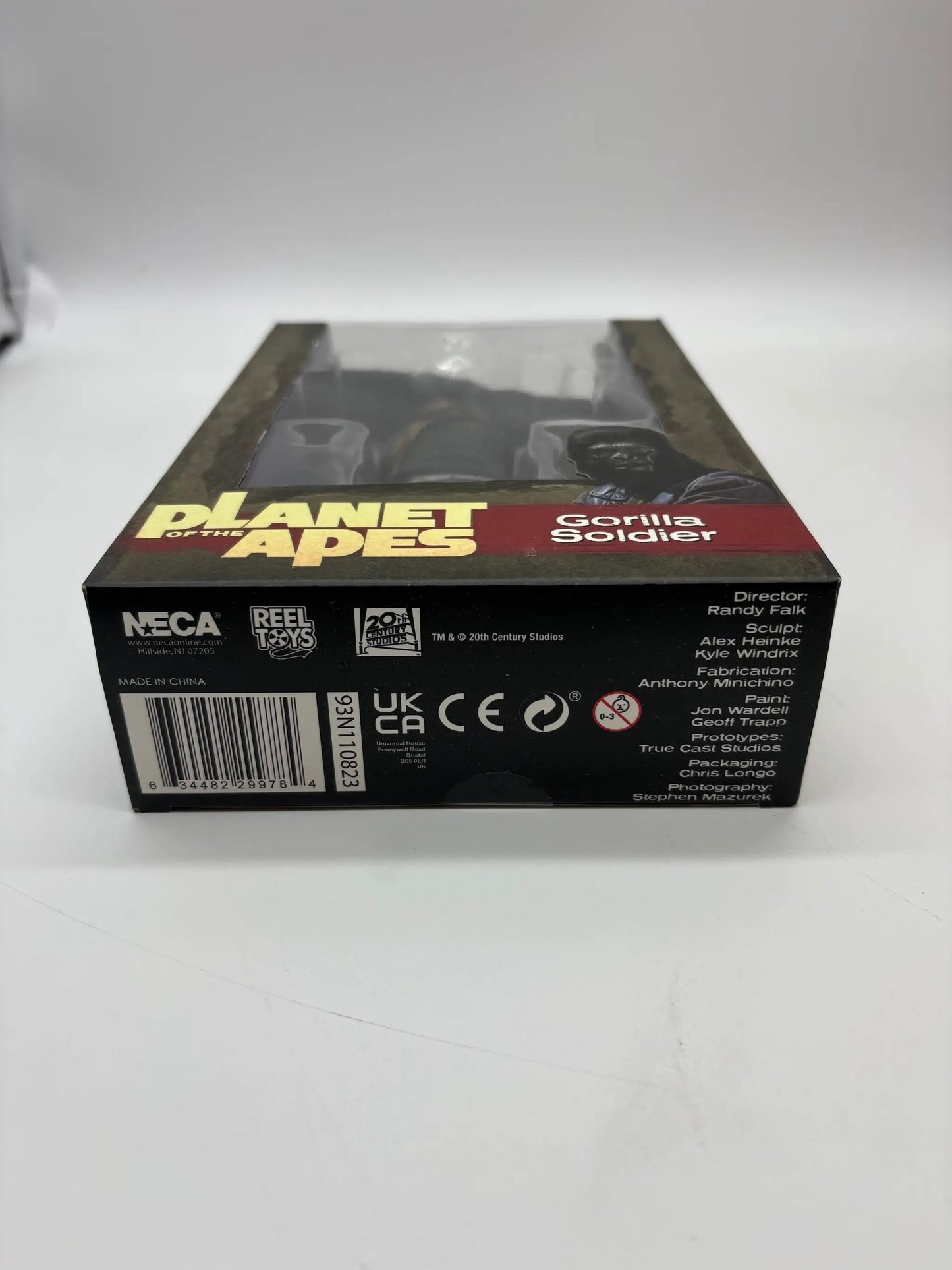 NECA Planet of the Apes Gorilla Soldier action figure in window box, 18 cm