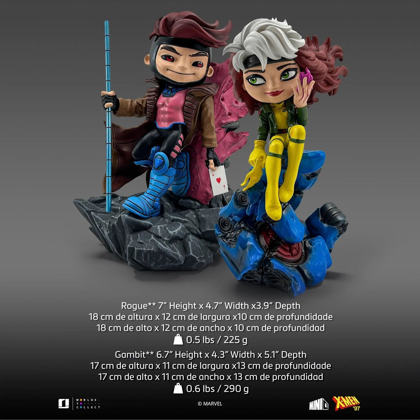 Statue Gambit & Rogue Valentine's Set - X-Men - Minico - Iron Studios