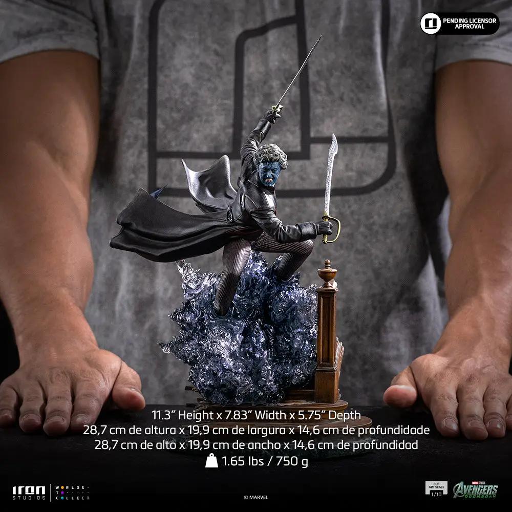 Statue Nightcrawler, Avengers: Doomsday, BDS Art Scale 1/10 by Iron Studios; blue-skinned figure in black cape.
