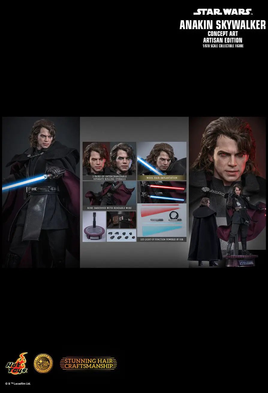 Anakin Skywalker Star Wars 1/6-scale Concept Art Artisan Edition action figure by Hot Toys