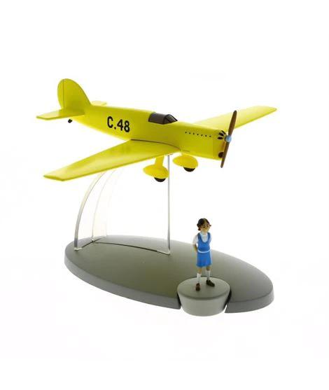 Figura de colección Tintin avíon Nr. 46 el prototipo C-48 y Zette en el testamento de Señor Pump by MOULINSART