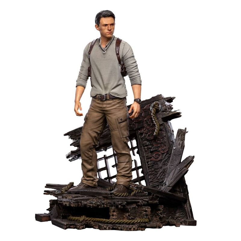 Uncharted Movie Estatua Deluxe Art Scale 1/10 Nathan Drake 22 cm