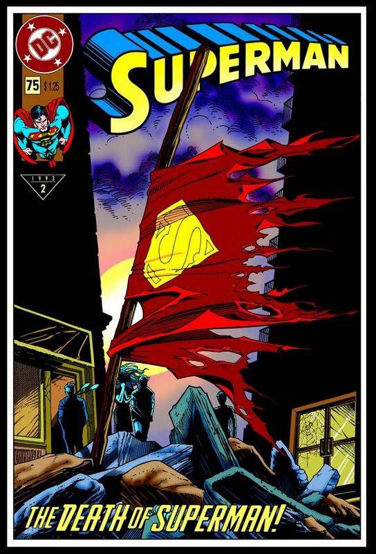 DC Comics Steel Covers Dibón metálico DC Superman Comics Vol. 2 #75 1993 17 x 26 cm - Kimera y Foley Shop