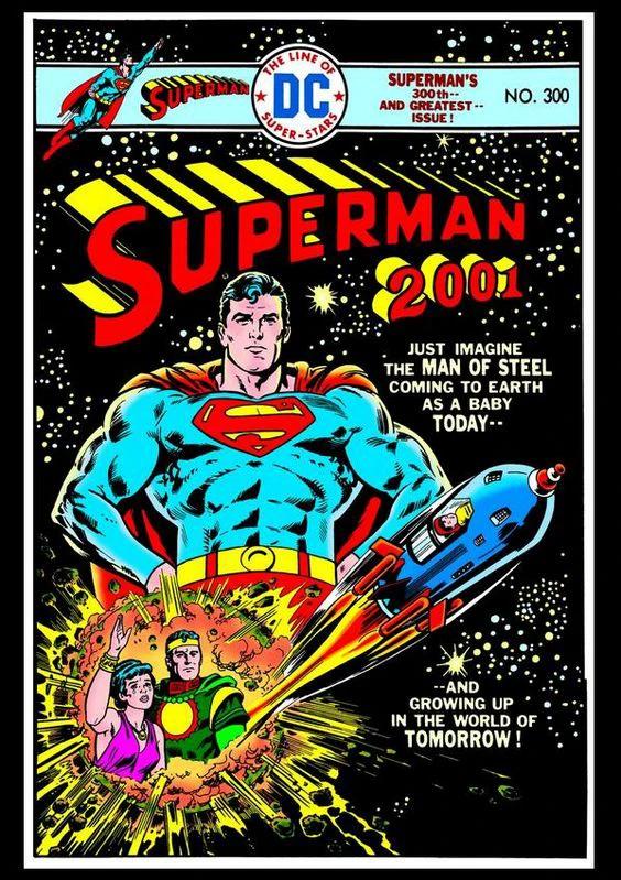 DC Comics Steel Covers Dibón metálico DC Superman Comics Vol. 1 #300 1976 17 x 26 cm - Kimera y Foley Shop
