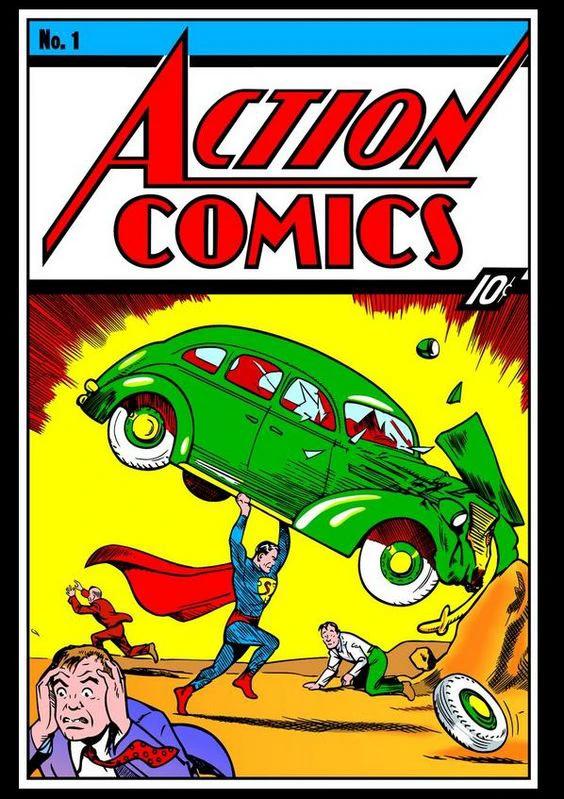 DC Comics Steel Covers Dibón metálico Action Comics #1 1938 17 x 26 cm - Kimera y Foley Shop