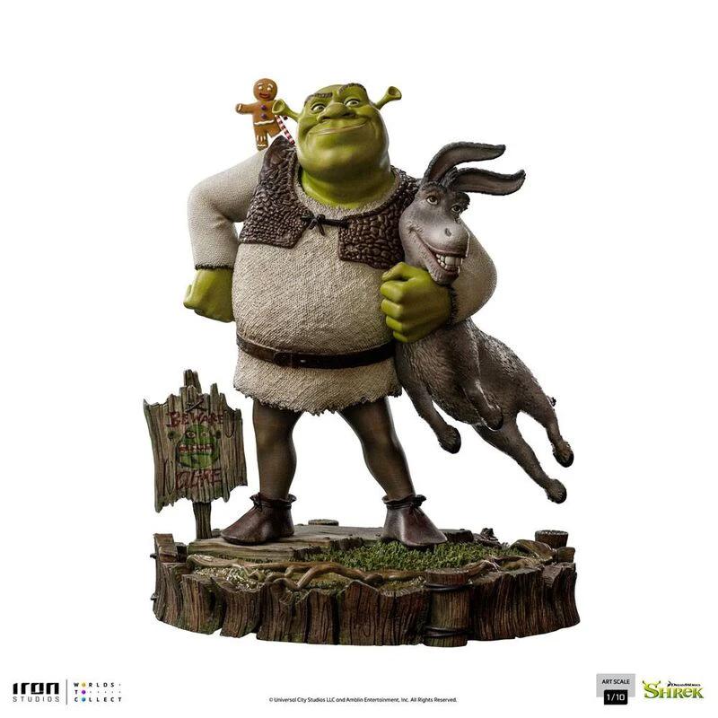Shrek Estatua 1/10 Deluxe Art Scale Shrek, Donkey and The Gingerbread Man 26 cm by IRON STUDIOS