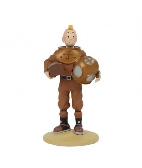 Figura de colección resina Tintín con traje de buzo 12cm