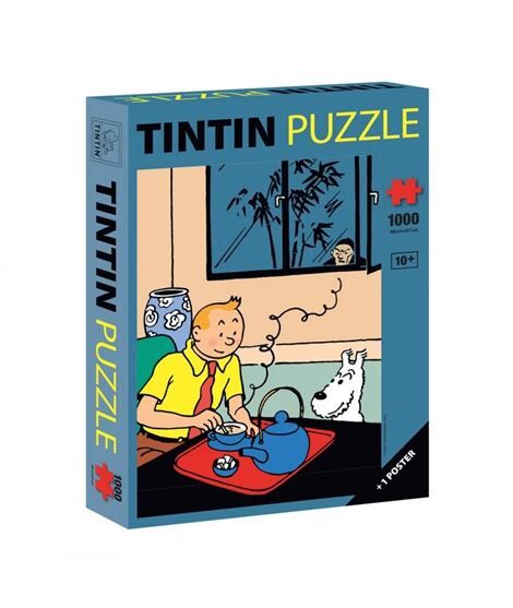 Puzzle Tintin tomando té 1000 piezas + 1 poster