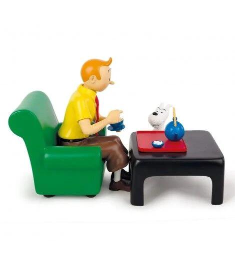 Estatua de resina Tintin tomando el té by MOULINSART