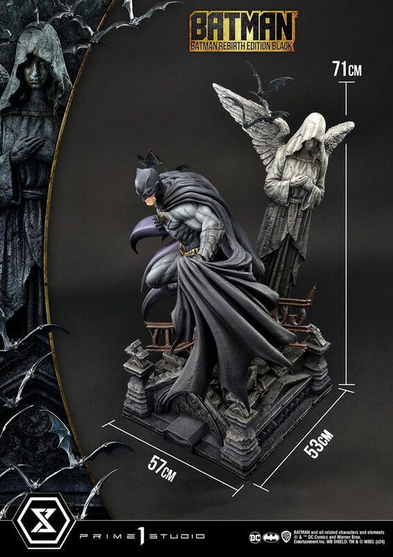 Batman-Statue Ultimate Premium Masterline Series 1/4 Batman Rebirth Edition Schwarz 71 cm