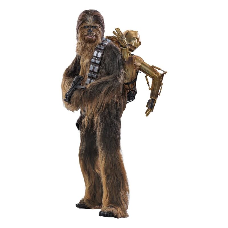 Star Wars Episode V Figure Movie Masterpiece 1/6 Chewbacca with Disassembled C-3PO 36 cm