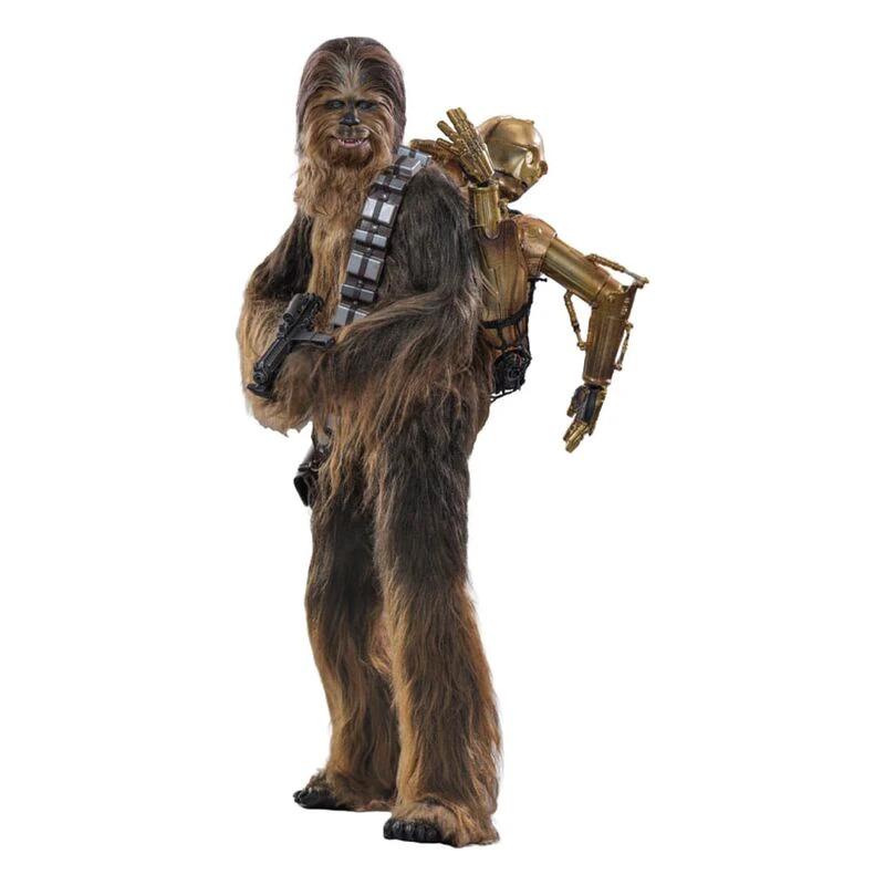 Star Wars Episode V Figura Movie Masterpiece 1/6 Chewbacca with Disassembled C-3PO 36 cm by HOT TOYS