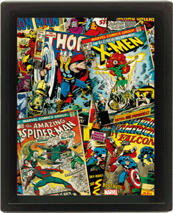 Marvel Comics P?er Efecto 3D Enmarcado 26 x 20 cm - Kimera y Foley Shop
