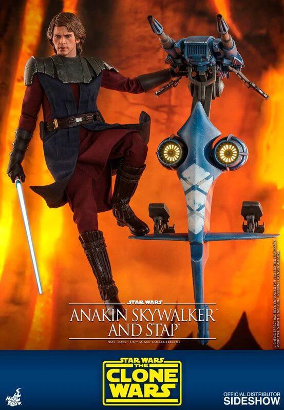 Star Wars The Clone Wars Figura 1/6 Anakin Skywalker & STAP 31 cm TMS020 by HOT TOYS