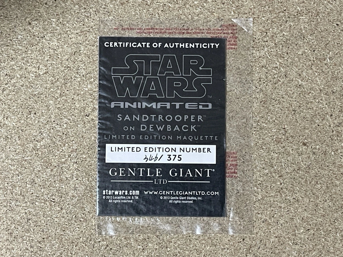 GENTLE GIANT STAR WARS SANDTROOPER ON DEWBACK ANIMATED MAQUETTE