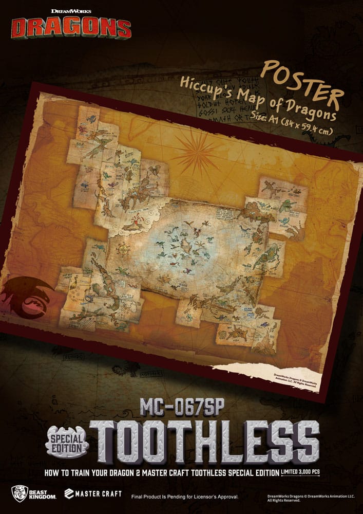 Cómo Entrenar A Tu Dragón 2 Estatua Master Craft Toothless 38 cm