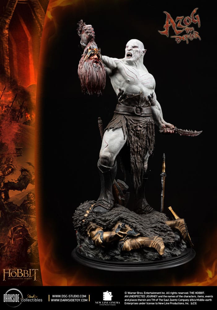 El Hobbit Un Viaje Estatua 1/4 QS Series Azog The Defiler John Howe Signature Edition Edition 68 cm