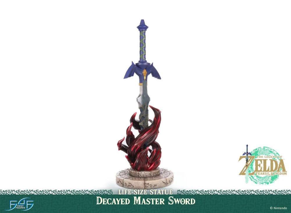 The Legend of Zelda: Tears of the Kingdom Estatua tamaño natural 1/1 Decayed Master Sword 28 cm by FIRST 4 FIGURES