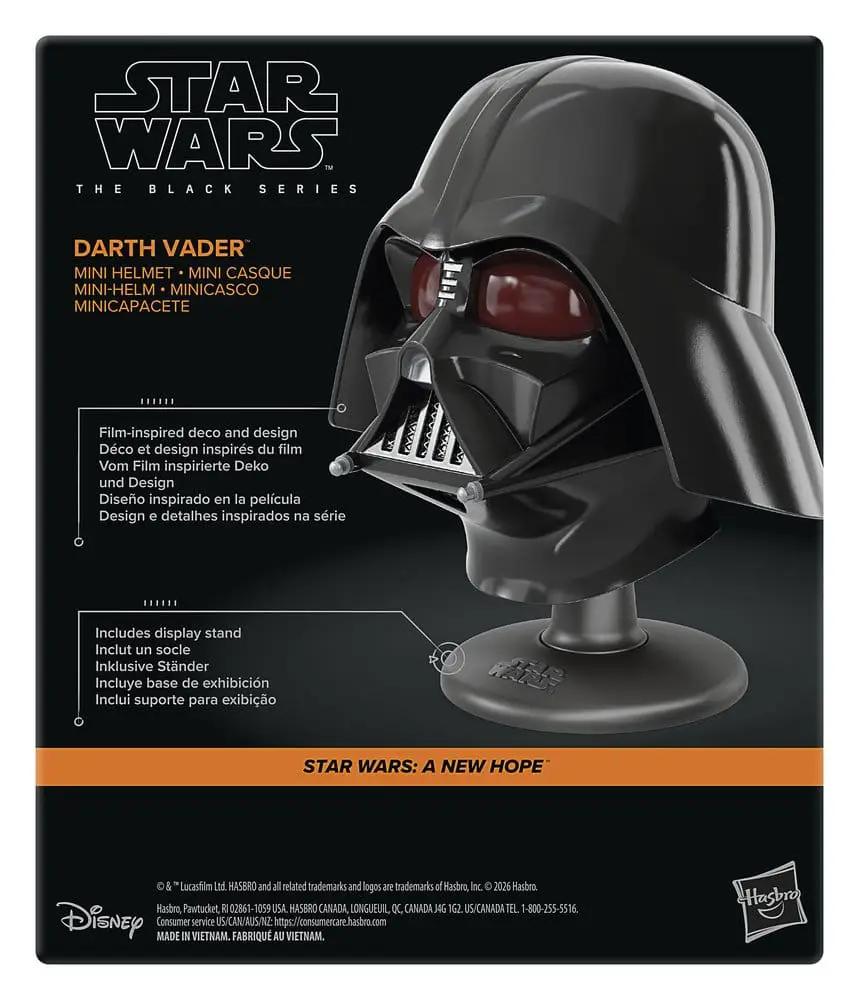 Darth Vader Mini Helmet from Star Wars The Black Series by HASBRO, 15 cm, black display helmet with stand