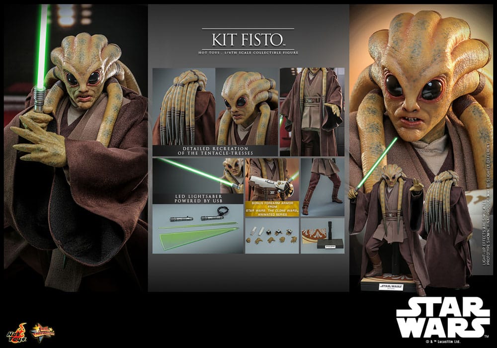 Star Wars Figura Movie Masterpiece 1/6 Kit Fisto 32 cm