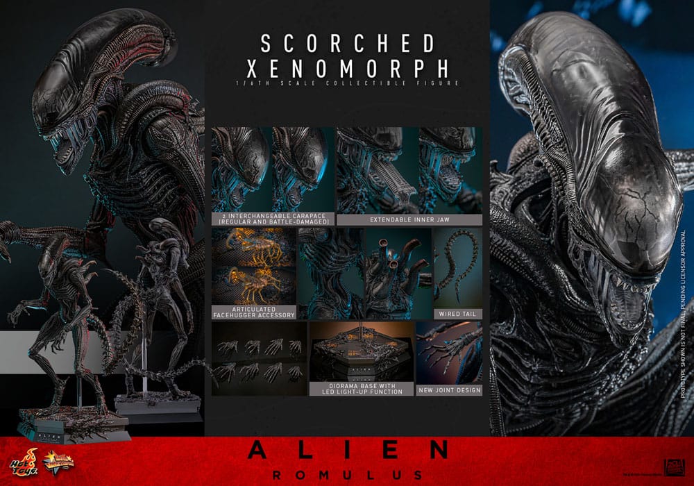 Alien: Romulus Figura Movie Masterpiece 1/6 Scorched Xenomorph 44 cm