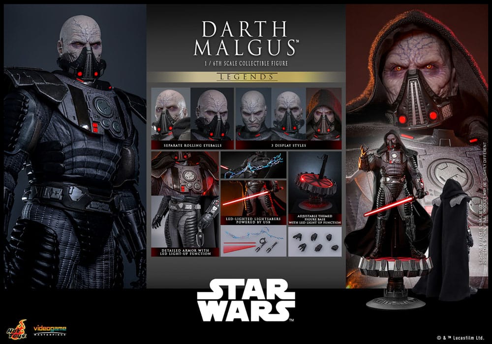 Star Wars Legends Figura Videogame Masterpiece 1/6 Darth Malgus 34 cm