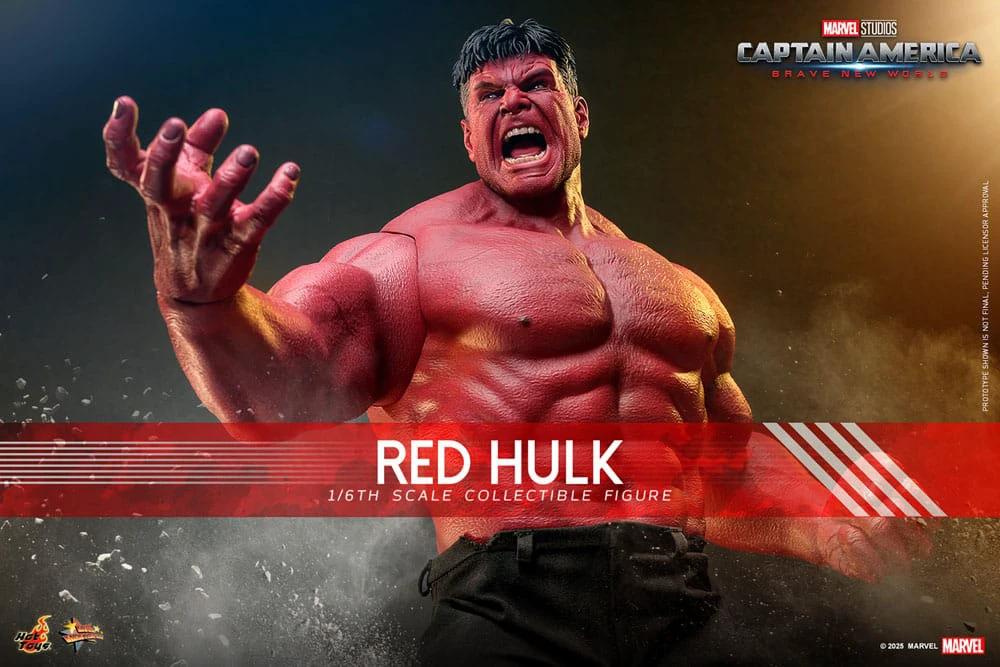 Captain America: Brave New World Figura Movie Masterpiece 1/6 Red Hulk 47 cm by HOT TOYS