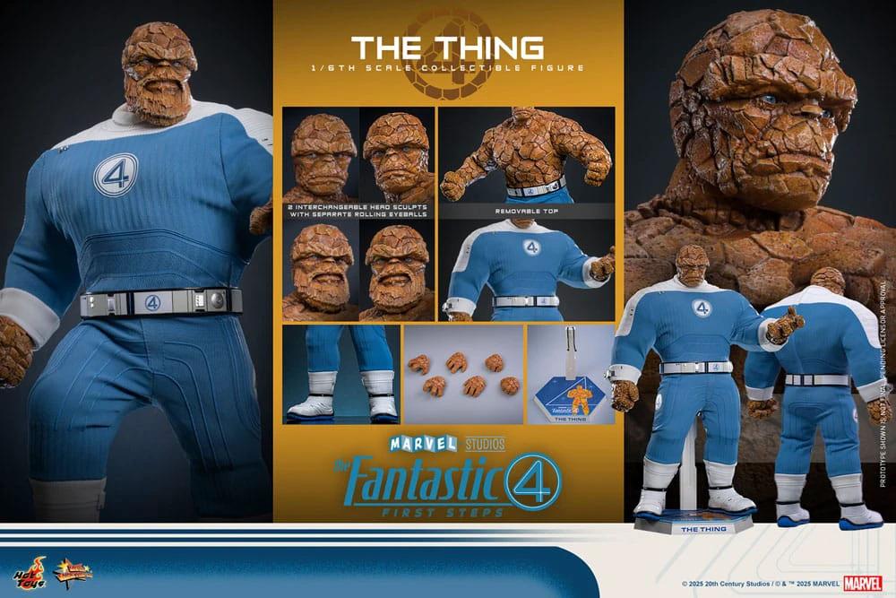 Los Cuatro Fantásticos: primeros pasos Figura Movie Masterpiece 1/6 The Thing 31 cm by HOT TOYS