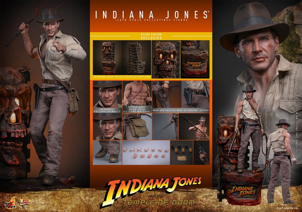 Indiana Jones Figura Movie Masterpiece 1/6 (Deluxe Version) 30 cm