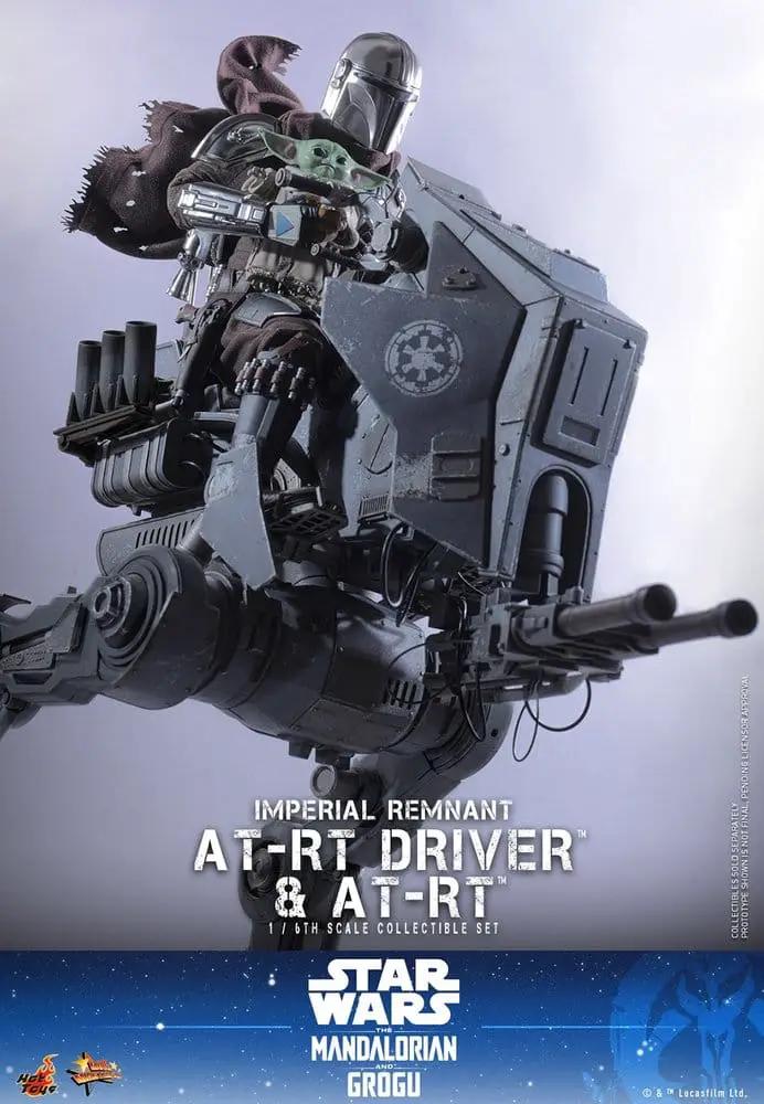 AT-RT vehicle with Mandalorian and Grogu figures, 1/6 scale, by HOT TOYS