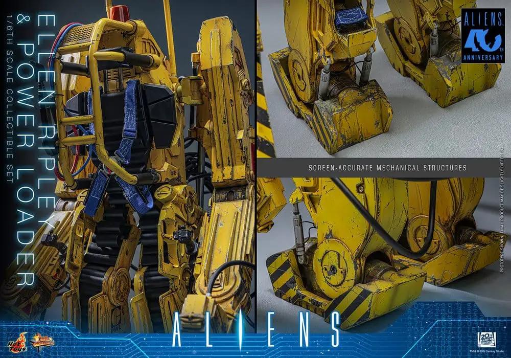 Figura de acción 1/6 Alien: Ellen Ripley y Power Loader de HOT TOYS, 52 cm, exoesqueleto amarillo.