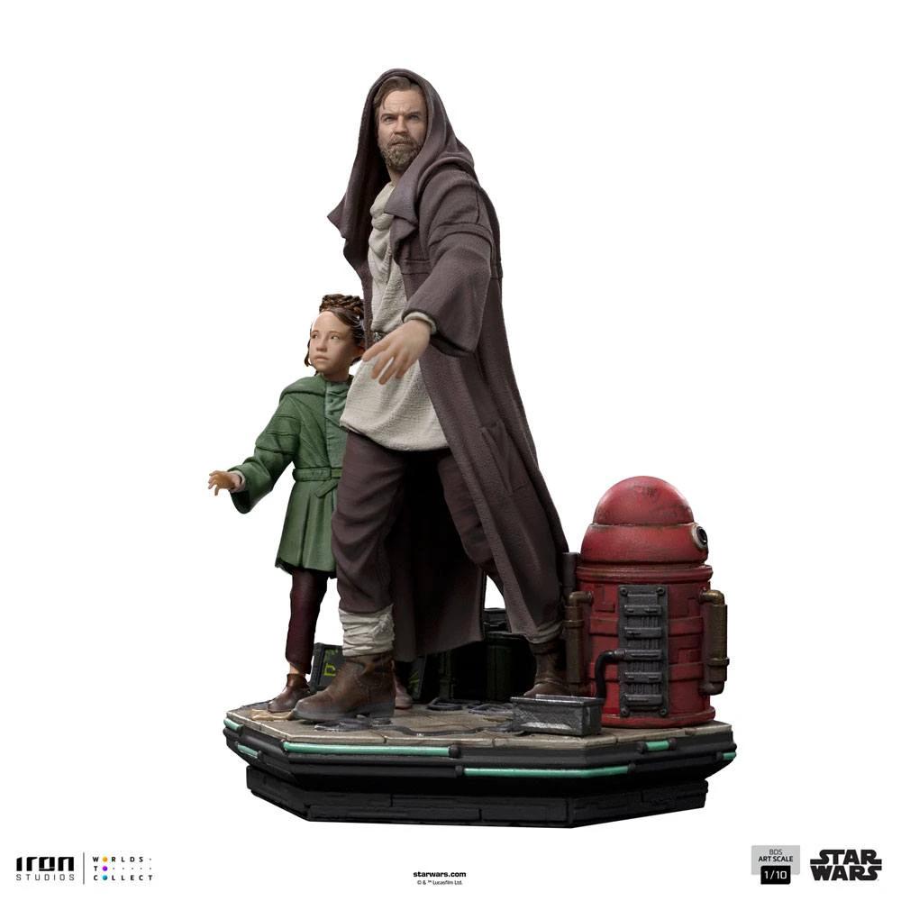 Star Wars: Obi-Wan Kenobi Estatua Deluxe Art Scale 1/10 Obi-Wan & Young Leia 20 cm by IRON STUDIOS