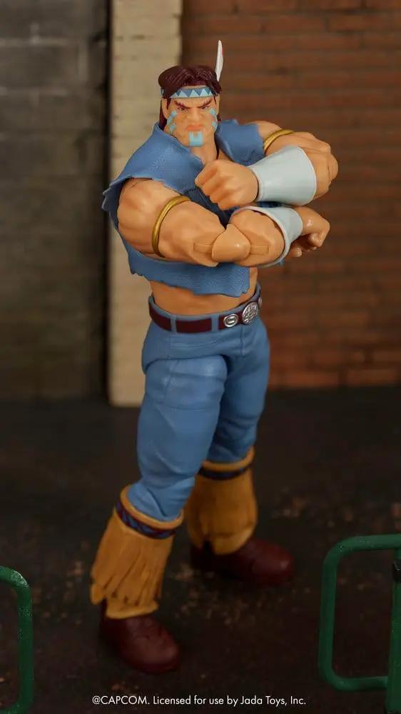 Figura de acción Hawk 1/12 de Street Fighter, 20 cm, azul con detalles en marrón, de Jada Toys