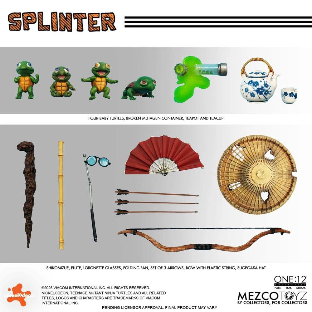 Las Tortugas Ninja One:12 Collective Figura 1/12 Splinter 17 cm by MEZCO TOYS