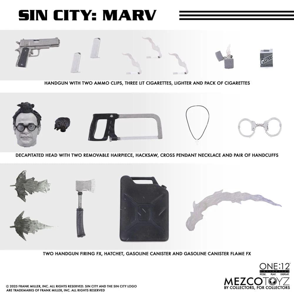 Sin City Figura 1/12 Marv 17 cm by MEZCO TOYS