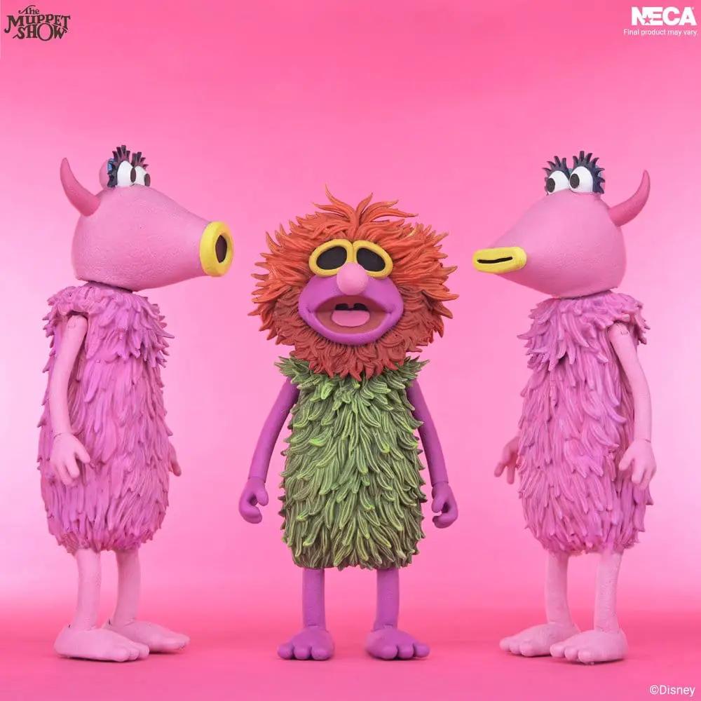 El Show de los Muppets: pack de 3 figuras NECA Mahna Mahna y The Snowths, 18 cm, en tonos rosa y verde