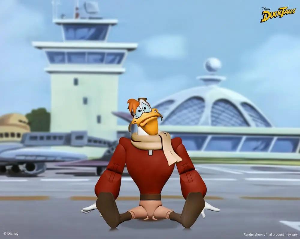Launchpad McQuack DuckTales action figure, 18 cm, seated in red outfit with beige scarf