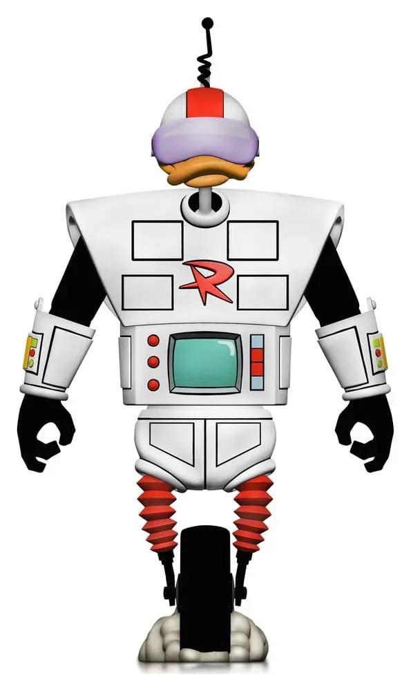 NECA DuckTales Gizmoduck 18 cm action figure in white suit with red accents, TV screen chest and spring legs
