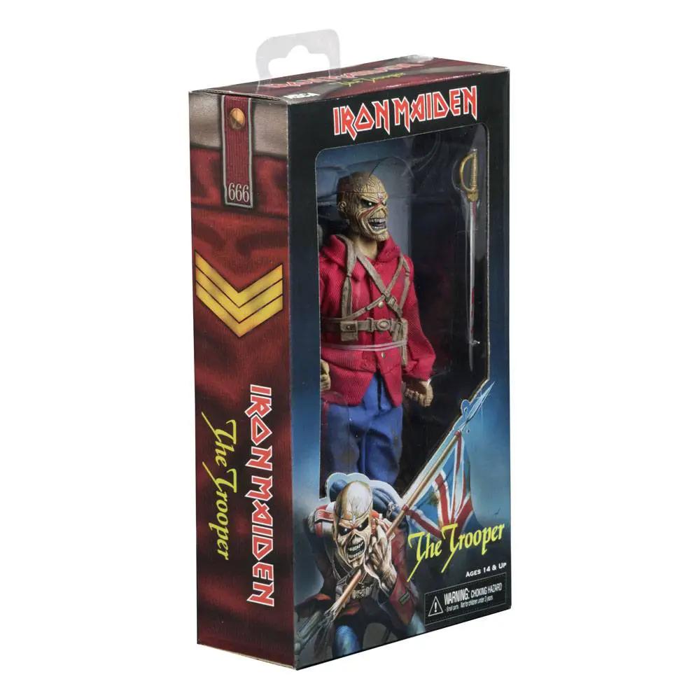 Figura de acción NECA Iron Maiden Trooper, 20 cm, en caja, con espada, túnica roja y pantalones azules