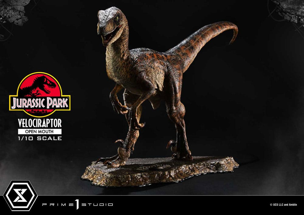 Jurassic Park Estatua Prime Collectibles 1/10 Velociraptor Open Mouth 19 cm