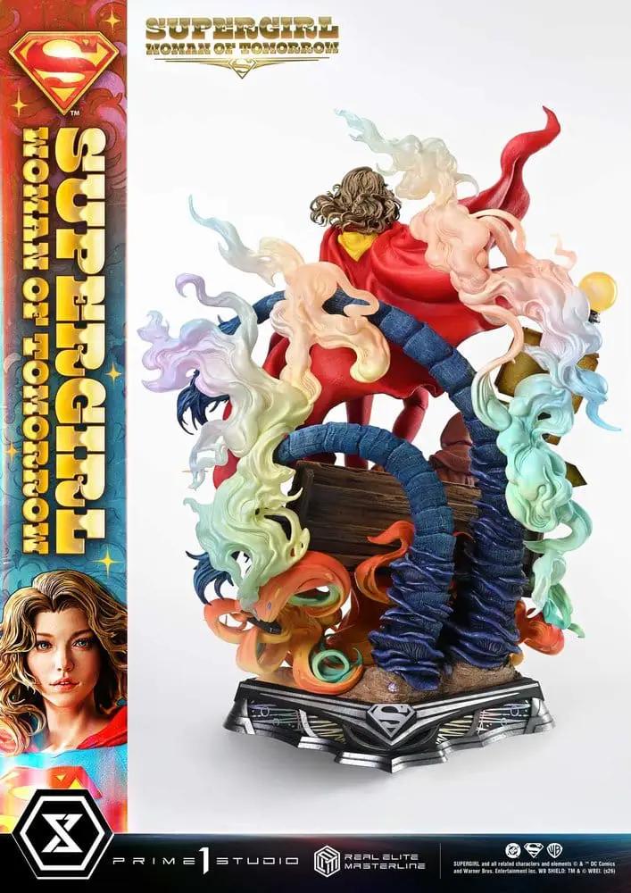 Supergirl 1/4 scale statue from Prime 1 Studio Real Elite Masterline, 63 cm tall, featuring multicolor energy effects.