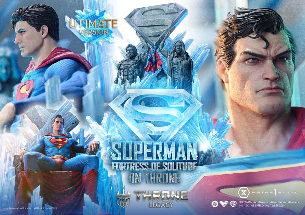 DC Comics Estatua 1/4 Throne Legacy Collection Superman Fortress of Solitude on Throne (Design by Gabriele Dell'Otto) Ultimate Bonus Version by PRIME 1 STUDIO