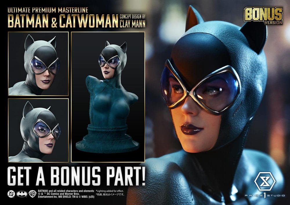 DC Comics Estatua Ultimate Premium Masterline Series 1/4 Batman & Catwoman (Concept Design by Clay Mann) Bonus Version 56 cm